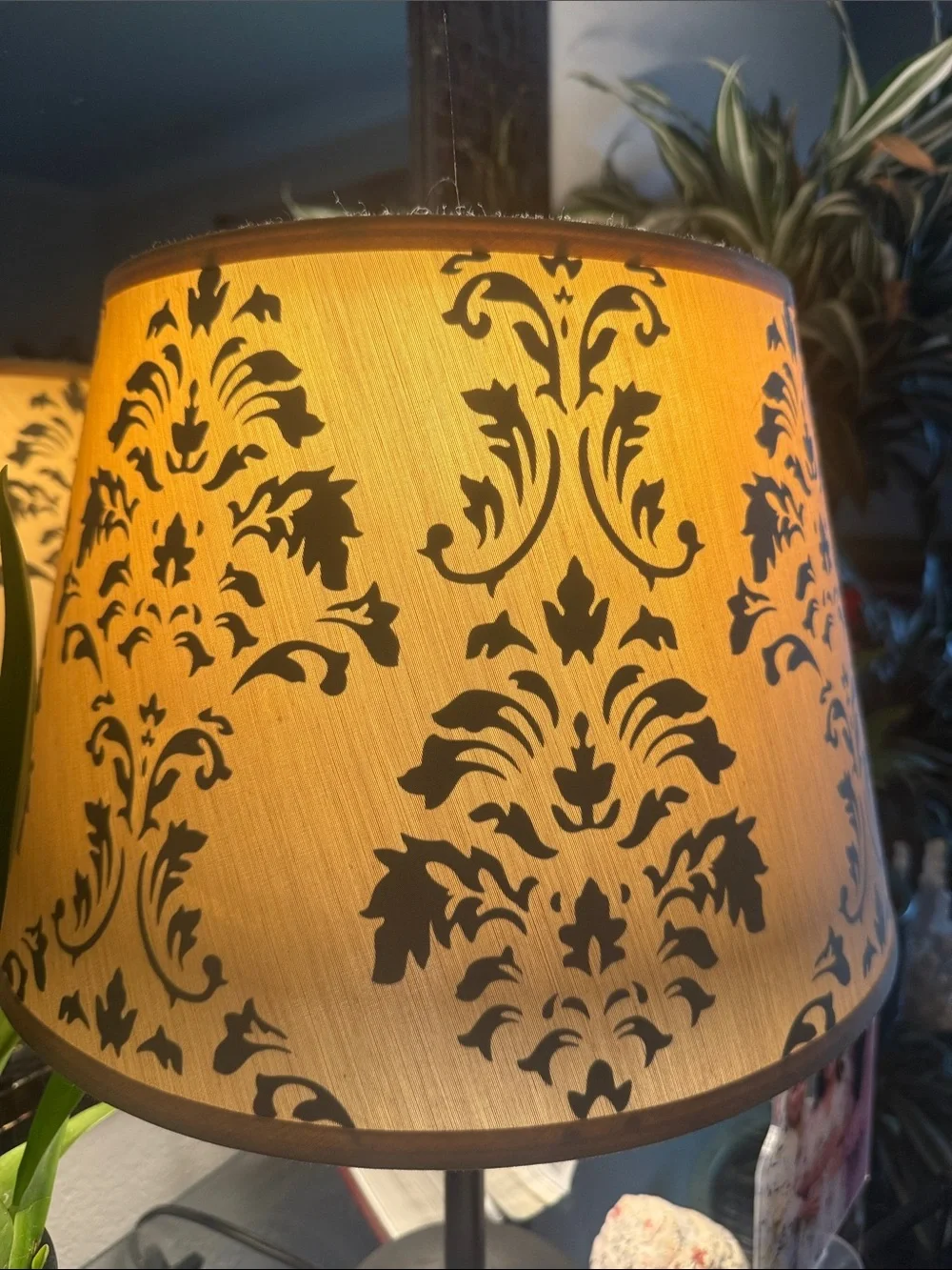 Classic Black Damask Table Lamp Shade - Home Accents